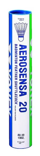 Yonex Badmintonbälle Aerosensa 20 - Naturfeder weiss, Dose 12er - Badmintonbälle, ideal für Training und Spielbetrieb. Hochwertige Naturfederbälle von Yonex bieten optimale Haltbarkeit und Leistung, perfekt für ambitionierte Spieler.