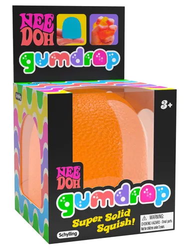 Needoh - Gumdrop: Stressabbau und Konzentrationsförderung - NEE DOH GUMDROP - Ein flexibles Stressspielzeug in Form eines übergroßen Gummibärchens, ideal zum Entspannen und Fokussieren; erhältlich in verschiedenen Farben, perfekt für Kinder ab 3 Jahren.