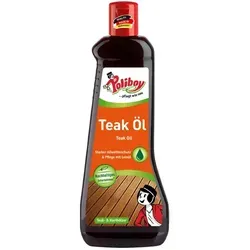 Poliboy Teak-Öl dunkel 500 ml - Holzpflegeöl für dunkle Teak- und Harthölzer, reinigt und schützt effektiv, sorgt für intensive Farbauffrischung und verlängert die Lebensdauer Ihrer Möbel im Innen- und Außenbereich.