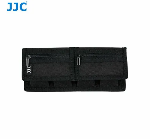 JJC BC-P4 Battery Schutzhüllen holds 4 DSLR batteries and 4 SD/XQD/CF cards