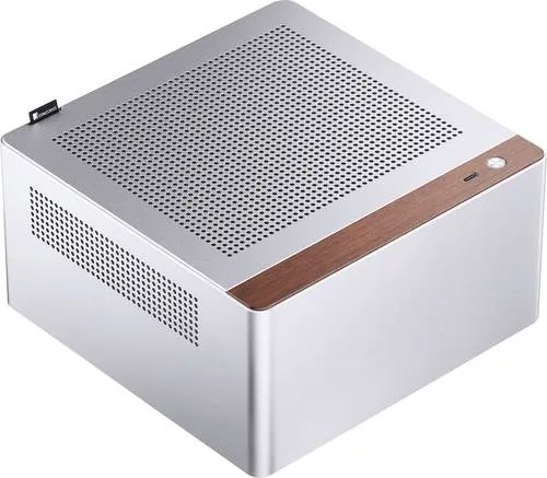 Jonsbo Mini-Tower PC-Gehäuse - Silber, ideal für Gaming - Mini-ITX Gehäuse für kompakte Builds, unterstützt bis zu 4 SSDs und bietet Platz für leistungsstarke Kühler und Lüfter.