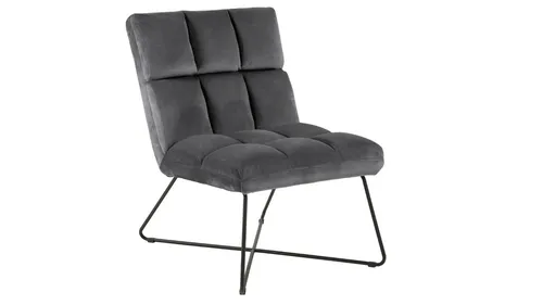 Xxxl Sessel in Schwarz und Dunkelgrau - Moderner Polstersessel mit pulverbeschichtetem Stahl und gemütlicher Polyurethanschaum-Polsterung, ideal für stilvolle Wohnzimmer.