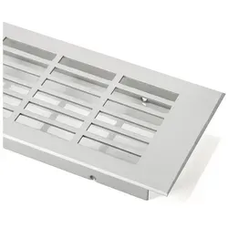 SO-TECH® Lüftungsgitter Lochung eckig / Alu (EV1) / 250 - 900 mm (1 St), Eckig - Alu (EV1) - 900 mm silberfarben 90 cm x 7 cm