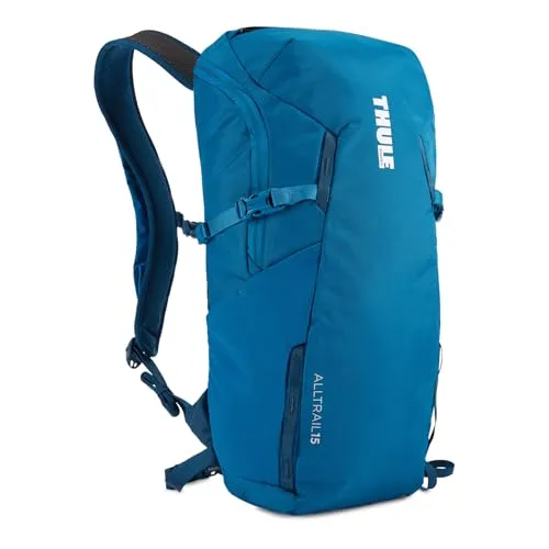 Thule AllTrail 15L Backpack, Mykonos, REG - Vielseitiger Wanderrucksack - Wanderrucksäcke mit Stretchmaterial-Tasche am Schultergurt für einfachen Zugriff auf kleine Gegenstände und stabilisierenden Gurten für optimalen Tragekomfort.