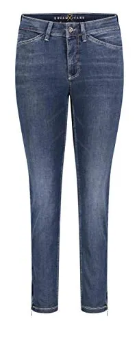 MAC JEANS Damen DREAM CHIC Jeans, Blau (Dark Used D853) - Jeans mit hohem Tragekomfort und langer Haltbarkeit, ideal für stilbewusste Frauen.
