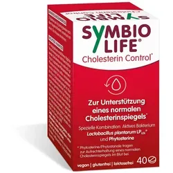Symbiolife Cholesterin Control mit Phytosterine - Nahrungsergänzungsmittel zur Unterstützung eines normalen Cholesterinspiegels mit Lactobacillus plantarum LPLDL® und 800 mg Phytosterinen pro Tagesdosis.