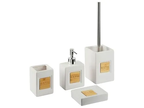 Beliani Badezimmer Set, Beige & Hellbraun - Sonstige Badaccessoires, elegantes und pflegeleichtes Set aus Dolomit für ein stilvolles Badezimmer, ideal für skandinavische und traditionelle Einrichtung.