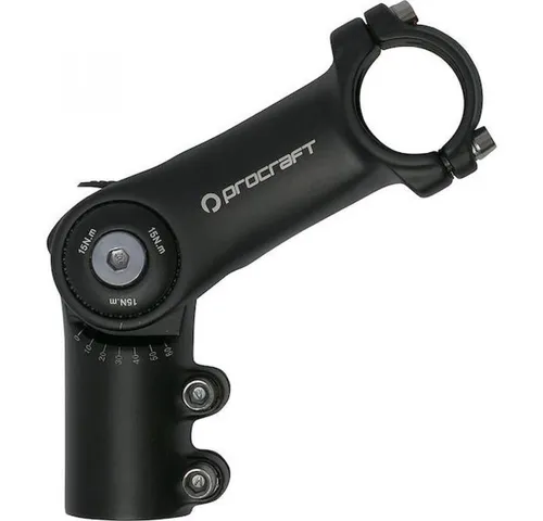 Procraft Vorbau Ahead AL Adjustable 0°-60° - Sonstige Fahrradteile mit verstellbarem Winkel von 0° bis 60° für individuelle Anpassung, ideal für optimalen Fahrkomfort und Kontrolle.