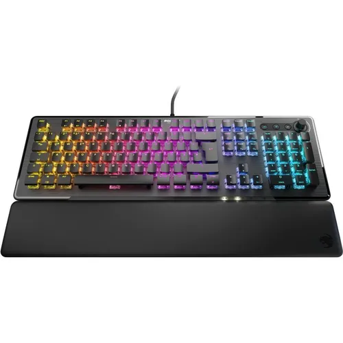 Roccat Vulcan II Gaming-Tastatur, schwarz - Gaming Tastatur mit rotem Schalter für präzise Tastenanschläge und RGB-Beleuchtung, ideal für Gamer, die Geschwindigkeit und Stil suchen.