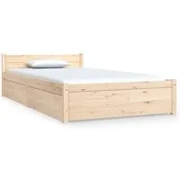 Bett mit Schubladen 90x190 cm – Praktisches Holzbett - Betten: Massives Kiefernholz und robuste Latten sorgen für Stabilität. Die integrierten Schubladen bieten zusätzlichen Stauraum und helfen, Ordnung im Schlafzimmer zu schaffen.