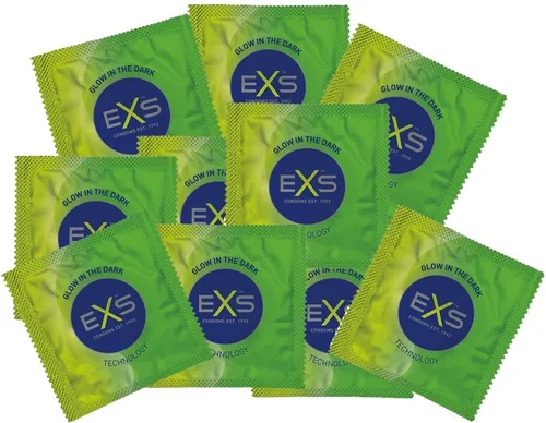 EXS Glow in the Dark Condoms - Großpackungen Kondome mit 100 fluoreszierenden Kondomen für ein leuchtendes Erlebnis im Dunkeln. Hergestellt aus hochwertigem Naturkautschuklatex für Sicherheit und Komfort.