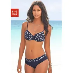 Lascana Damen Damen Bügel Bikini Set im Punkte- Design mit miederverstärktem Top und komfortabler Hose