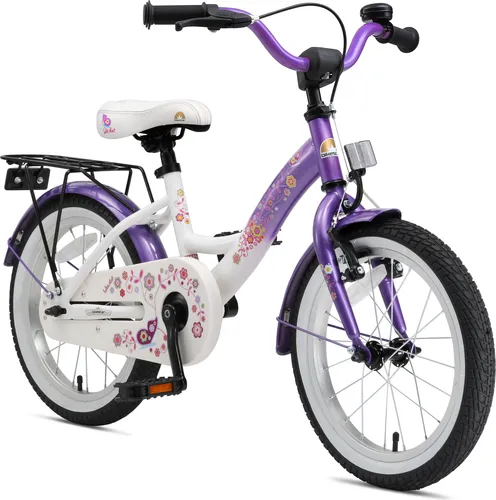 BIKESTAR Kinderfahrrad für Mädchen 16 Zoll | Lila & Weiß - Kinderfahrrad ab 4 Jahren, leicht und stabil mit ISO-Tretlager für müheloses Treten. 60 Tage risikofrei testen!