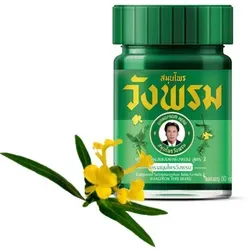 Wangprom Herbal Green Balm 50 g – Thai Kräuterbalsam mit Pflanzenextrakten, Menthol & Campher, kühlender Pflegebalsam zur äußerlichen Anwendung