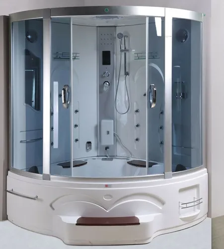 XXL Luxus LED Dampfdusche+Whirlpool Kombi Duschtempel - Dampfduschen & -kabinen mit Ozonfunktion für ein entspannendes Wellness-Erlebnis in Ihrem Badezimmer.