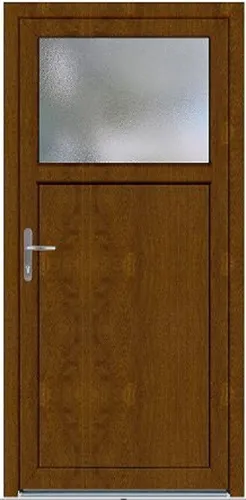 Panto Nebeneinganstür K501 - 88 x 198 cm, DIN links, golden oak - Nebeneingangstüren mit hochwertiger Kunststoffoberfläche in golden oak, ideal für eine stilvolle und sichere Hauseingangslösung.