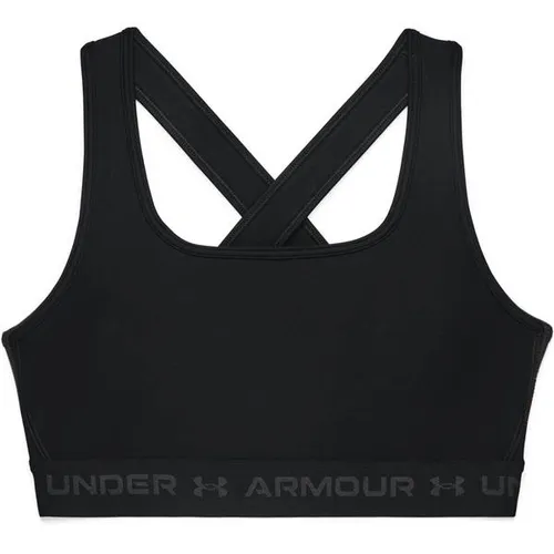Under Armour Damen UA Crossback Mid Bra Shirt - Funktionsunterwäsche für Sport, ideal für mittlere Belastung mit atmungsaktivem HeatGear-Stoff und cleverem Überkreuzträger-Design für optimale Bewegungsfreiheit.