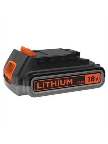 Black+Decker Li-Ion Slidepack Akku 18V 2.5Ah - Werkzeugakkus, kompatibel mit allen 18V Gartengeräten von Black+Decker, bietet Lithium-Ionen Technologie für keine Selbstentladung und eine lange Lebensdauer.