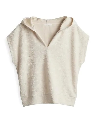 OPUS Damen Sweatshirt GINSI Regular Kapuzenshirt - Stylisches OPUS Sweatshirt aus hochwertigem Bouclé Sweat, ideal für Büro und Freizeit. Der moderne V-Ausschnitt und die Kapuze bieten vielseitige Kombinationsmöglichkeiten.