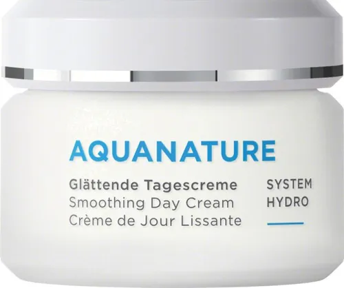 ANNEMARIE BÖRLIND AQUANATURE Glättende Tagescreme 50 ml - Naturkosmetik für intensive Feuchtigkeit, angereichert mit Papyrus-Stammzellen für sichtbar glattere Haut und ideale Make-up Grundlage.