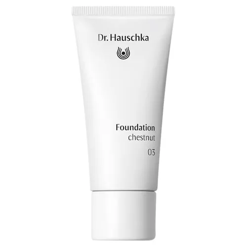 Dr. Hauschka Foundation 03 Chestnut - 30 ml - Zertifizierte Naturkosmetik Foundation mit leichter bis mittlerer Deckkraft, schützt die Haut durch Mineralpigmente und Heilpflanzenextrakte, ideal für ein strahlendes, ebenmäßiges Hautbild.