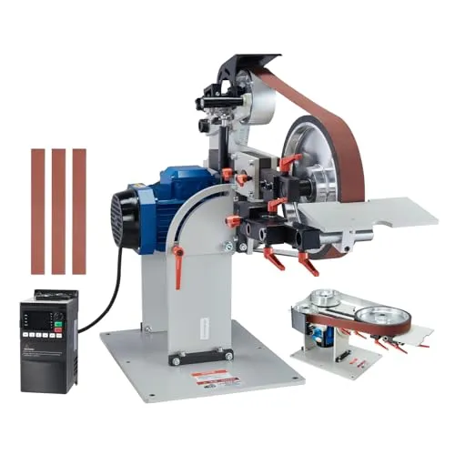 VEVOR Bandschleifmaschine 1828,8x50,8mm - Schleifmaschine mit stufenlos einstellbarer Geschwindigkeit und 3 Schleifmodi für flexiblen Einsatz. Ideal für präzises Schleifen in der Werkstatt oder im Heimwerkerbereich.