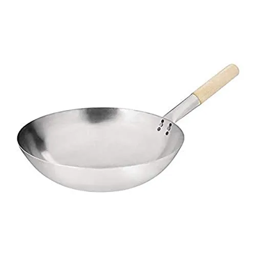Vogue Stahl Wok runder Boden 35,5cm - Pfannen, aus hochwertigem Weichstahl für optimale Wärmeleitung und vielseitige Kochmöglichkeiten.