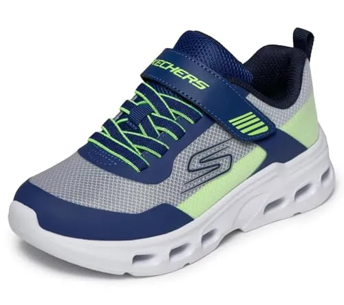 Skechers Jungen Glide-Step Drift Zorzox Sneaker – Marineblau, Größe 30 EU - Bequeme Sneaker mit Klettverschluss für einfaches An- und Ausziehen. Die luftgekühlte Einlegesohle aus Memory-Schaum sorgt für optimalen Tragekomfort.