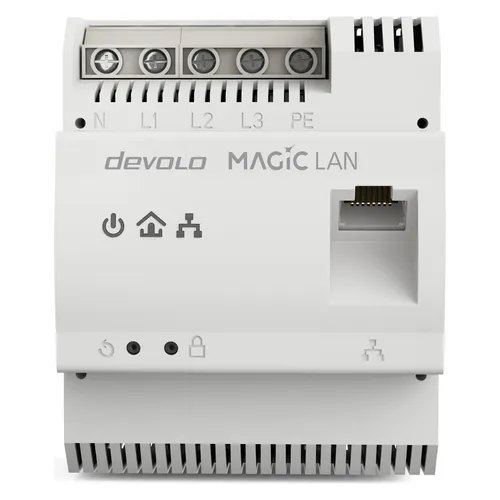 devolo Magic 2 LAN DINrail Schnittstellenkarte/Adapter - Powerline Adapter für Hochgeschwindigkeits-Internet bis zu 2400 Mbit/s. Ideal für Verteilergehäuse, verwandelt jede Steckdose in eine Netzwerksteckdose.