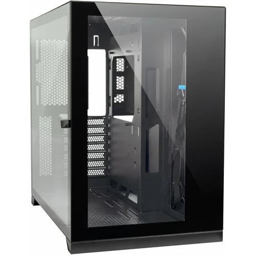 Inter-Tech C-703 Vision ATX Gaming Gehäuse - Gehäuse mit Tempered Glass, preiswert und ideal für Gamer; bietet Platz für mehrere Laufwerke und verfügt über 2x USB 3.0 Anschlüsse.