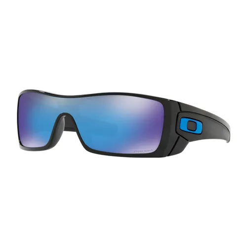 Oakley Batwolf Polished Black / Prizm Sapphire - Sportbrille mit auswechselbaren Icons und optimalem UV-Schutz. Leichter O Matter Rahmen für besten Tragekomfort und perfekte Passform für mittelgroße bis große Gesichtsformen.