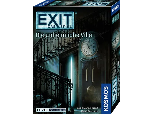 KOSMOS 694036 EXIT - Die unheimliche Villa, fortgeschrittenes Escape Room Erlebnis für 1-4 Spieler ab 12 Jahren, herausfordernde Rätsel und Teamgeist erforderlich