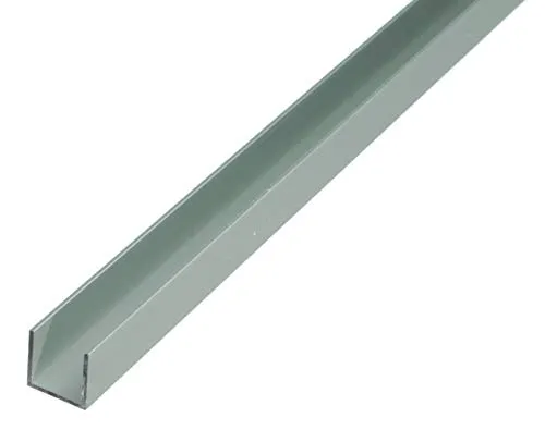 Alberts 473884 U-Profil | Aluminium, silberfarbig eloxiert | 1000 x 8,6 x 12 mm