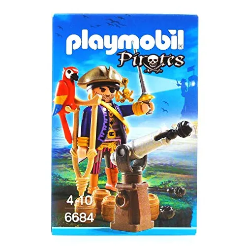 PLAYMOBIL 6684 Piratenkapitän - Abenteuer für kleine Entdecker - Menschen-Spielfiguren-Set mit Piratenkapitän, Papagei und Zubehör für Kinder von 4-10 Jahren, ideal für kreatives Spielen und robuste Qualität für tägliche Abenteuer.