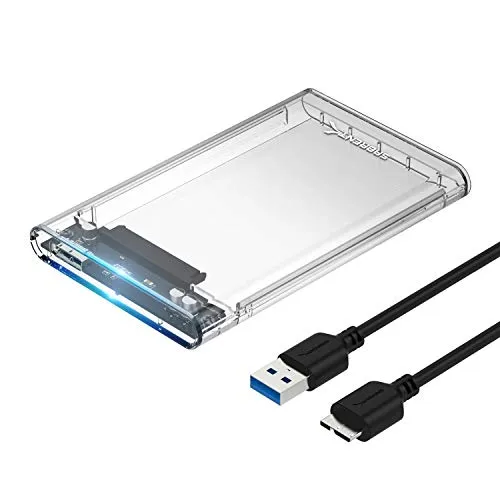 SABRENT Festplattengehäuse 2,5 Zoll, SSD HDD SATA zu USB 3.2x1 Gehäuse (EC-OCUB)