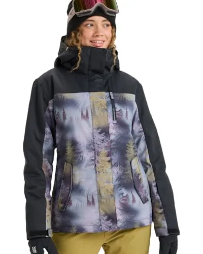 Roxy Jetty Block 10K Snowboardjacke grau XS (34) - Wintersport-Bekleidung mit 10.000 mm Wassersäule, ideal für optimalen Schutz bei Schnee und Nässe.