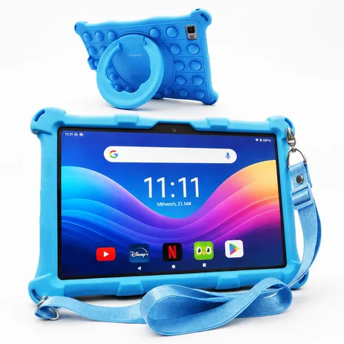 AngelTech Kindertablet XL PRO II - Schnelles 10" Tablet für Kinder mit 6 GB RAM - Entdecke das AngelTech Kindertablet XL PRO II: Leistungsstark, mit 6 GB RAM und Octa-Core-Prozessor. Inklusive kindersicherer App-Steuerung und 64 GB SD-Karte für sicheres Spielen und Lernen.