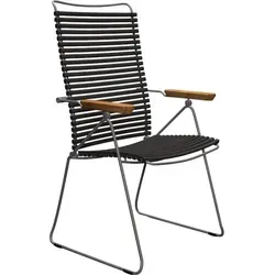HOUE CLICK Position Outdoor Armlehnstuhl, schwarz - Gartenstühle mit verstellbarer Rückenlehne für individuellen Komfort, ideal zum Entspannen im Freien.