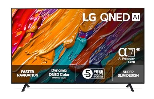 LG 75QNED7EA6B QNED TV 75 Zoll - UHD 4K Smart TV - Erlebe brillante Farben und beeindruckende Bildqualität mit dem LG QNED TV. Der leistungsstarke α7 Gen8 4K AI Prozessor optimiert Bild und Ton für ein immersives Fernseherlebnis. Perfekt für dein Zuhause!