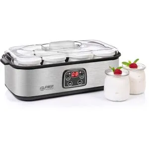 TZS First Austria Elektrischer Joghurtbereiter 30 W - Joghurtbereiter mit 8 Gläsern (190 ml), LCD-Display und Temperaturregelung – für cremigen, selbstgemachten Joghurt ganz nach Ihrem Geschmack, ganz ohne Zusatzstoffe.