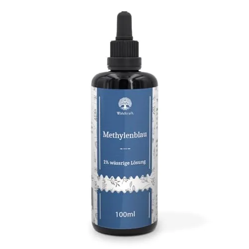 Methylenblau 1% Lösung – 100ml im Mironglas | Hochrein nach Ph. Eur. | 100% Made in Germany | Waldkraft Qualität