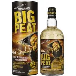 Douglas Laing Big Peat Small Batch Whisky - Whisky aus der Serie 'Remarkable Regional Malts', überzeugt durch komplexe Aromen und harmonische Süße trotz 40 ppm Torfgehalt.