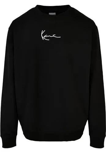 Karl Kani Herren KKMQ12003BLK Small Signature Crew S Black - Stylisches Herren Sweatshirt mit Karl Kani Logosignatur, aus weichen Materialien für besten Tragekomfort – perfekt für kühle Tage!
