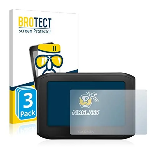 BROTECT Schutzglas für Garmin zumo 396 LMT-S (3 Stück) Schutzfolie Panzer Folie Glas [Extrem Kratzfest 9H, Anti-Fingerprint, Ultra-Transparent]