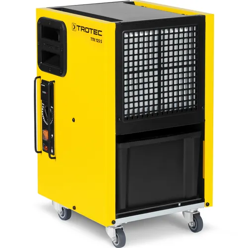 Trotec Luftentfeuchter TTK 125 S - Effizienter Bautrockner für bis zu 150m³ - Luftentfeuchter für Räume bis 60m² mit 32 Litern Entfeuchtungsleistung pro Tag. Ideal für Baustellen und Keller, dank Heißgasautomatik auch bei niedrigen Temperaturen.
