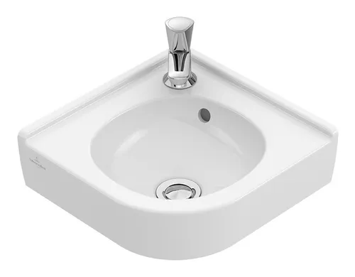 Villeroy & Boch O.novo Handwaschbecken - Weiß Alpin 400 x 320 mm - Elegantes Handwaschbecken mit Überlauf, ideal für kleine Bäder und Gäste-WCs. Hochwertige Verarbeitung für Langlebigkeit.