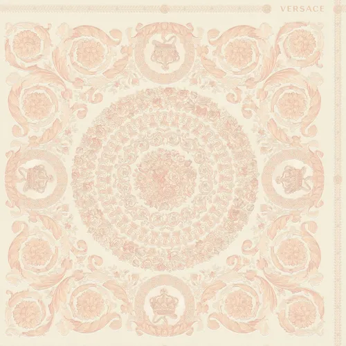 Profhome 370556-GU Barock Tapete Ornament glänzend rosa silber 7,035 m2