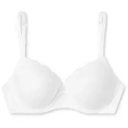 Schiesser Pure Cotton BH Weiß A 70 - Bequemer Bügel-BH - Funktionsunterwäsche: Bequemer Bügel-BH aus 95% Baumwolle mit eleganter Spitzenkante, ideal für den Alltag und perfekten Halt.