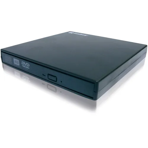 Sandberg USB Mini DVD Burner - Kompakter DVD-RW Brenner - Optisches Laufwerk für DVDs und CDs, ideal für Computer ohne internes Laufwerk. Mobiles Design, USB-betrieben und sofort einsatzbereit ohne Softwareinstallation.