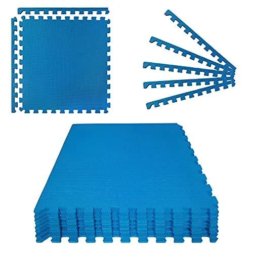 Montafox Unterlegmatte 2,88 m² - 8er Set - Bodenfolien für Pools, strapazierfähige und rutschfeste Puzzlematten, ideal als Untergrund für Pools und Fitnessräume, leicht verlegbar und erweiterbar.